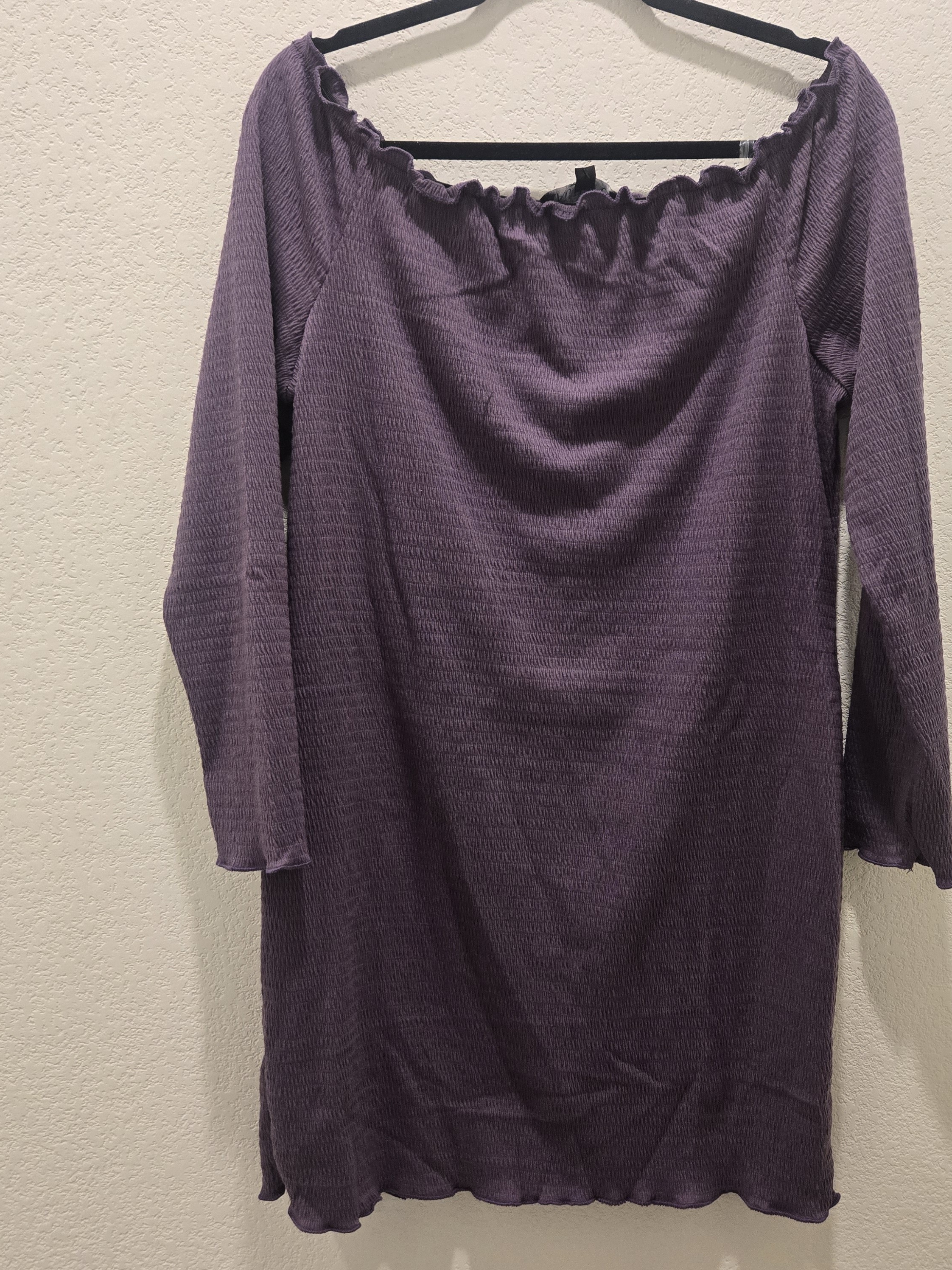 Strapless Purple Off-Shoulder Dress